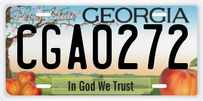 GA license plate CGA0272