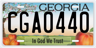 GA license plate CGA0440