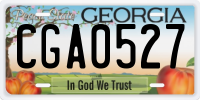 GA license plate CGA0527