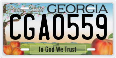 GA license plate CGA0559