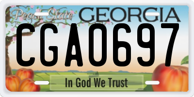 GA license plate CGA0697