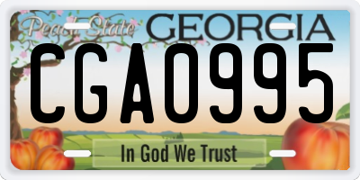 GA license plate CGA0995