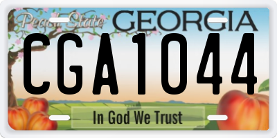 GA license plate CGA1044