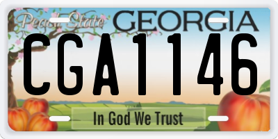 GA license plate CGA1146