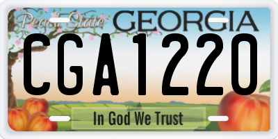 GA license plate CGA1220