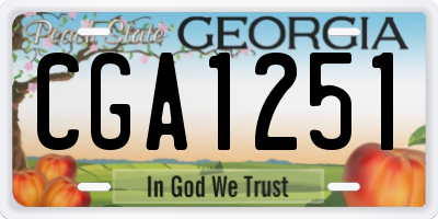 GA license plate CGA1251