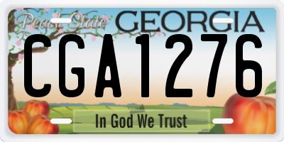GA license plate CGA1276