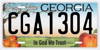 GA license plate CGA1304