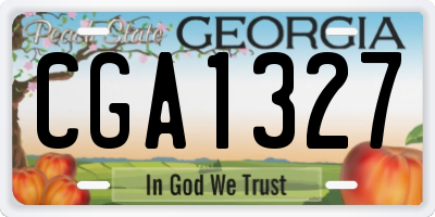 GA license plate CGA1327