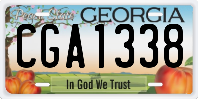 GA license plate CGA1338