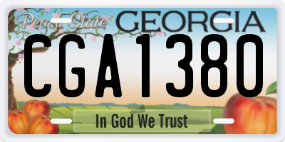 GA license plate CGA1380