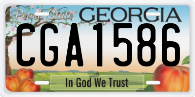 GA license plate CGA1586