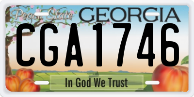 GA license plate CGA1746