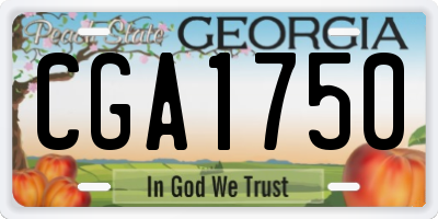 GA license plate CGA1750