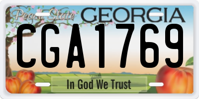 GA license plate CGA1769