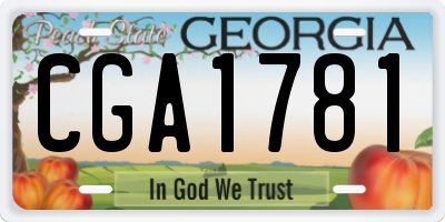 GA license plate CGA1781