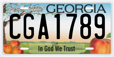 GA license plate CGA1789