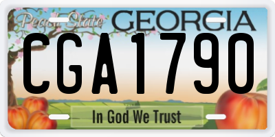 GA license plate CGA1790