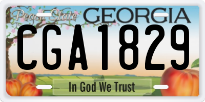 GA license plate CGA1829