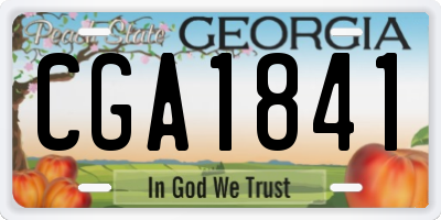 GA license plate CGA1841