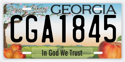 GA license plate CGA1845