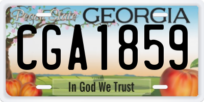 GA license plate CGA1859