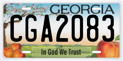 GA license plate CGA2083