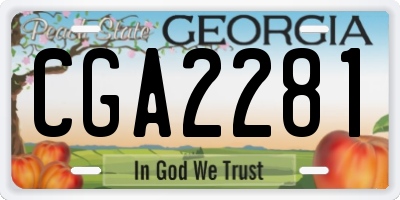 GA license plate CGA2281