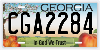 GA license plate CGA2284