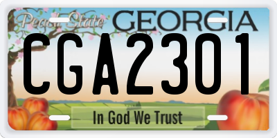 GA license plate CGA2301