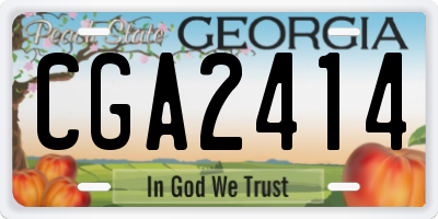 GA license plate CGA2414