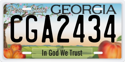 GA license plate CGA2434