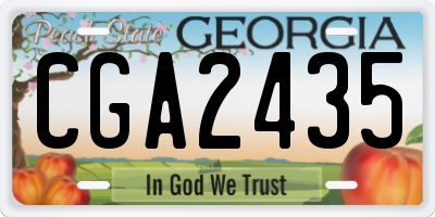 GA license plate CGA2435
