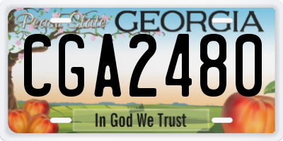 GA license plate CGA2480