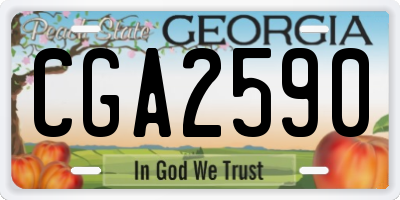 GA license plate CGA2590
