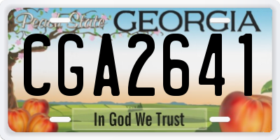 GA license plate CGA2641