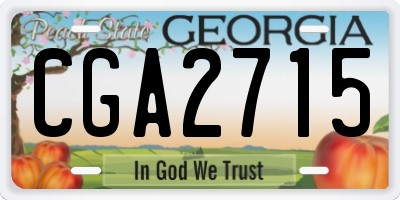 GA license plate CGA2715