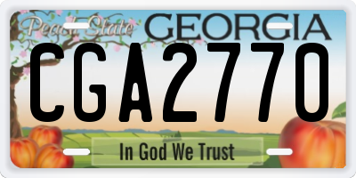GA license plate CGA2770