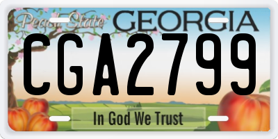 GA license plate CGA2799