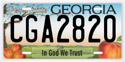 GA license plate CGA2820