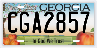 GA license plate CGA2857