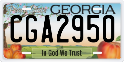 GA license plate CGA2950