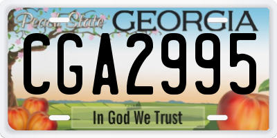 GA license plate CGA2995