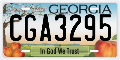 GA license plate CGA3295