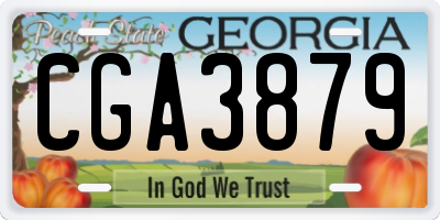 GA license plate CGA3879