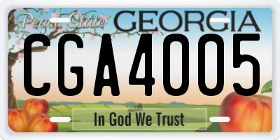 GA license plate CGA4005