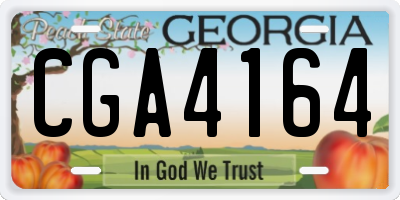 GA license plate CGA4164