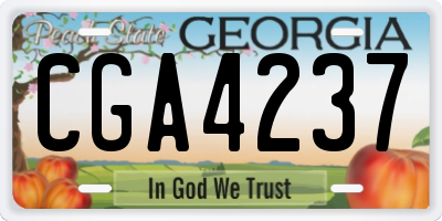 GA license plate CGA4237