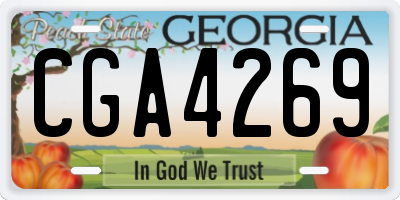 GA license plate CGA4269