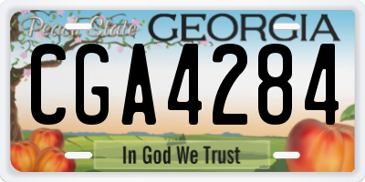 GA license plate CGA4284
